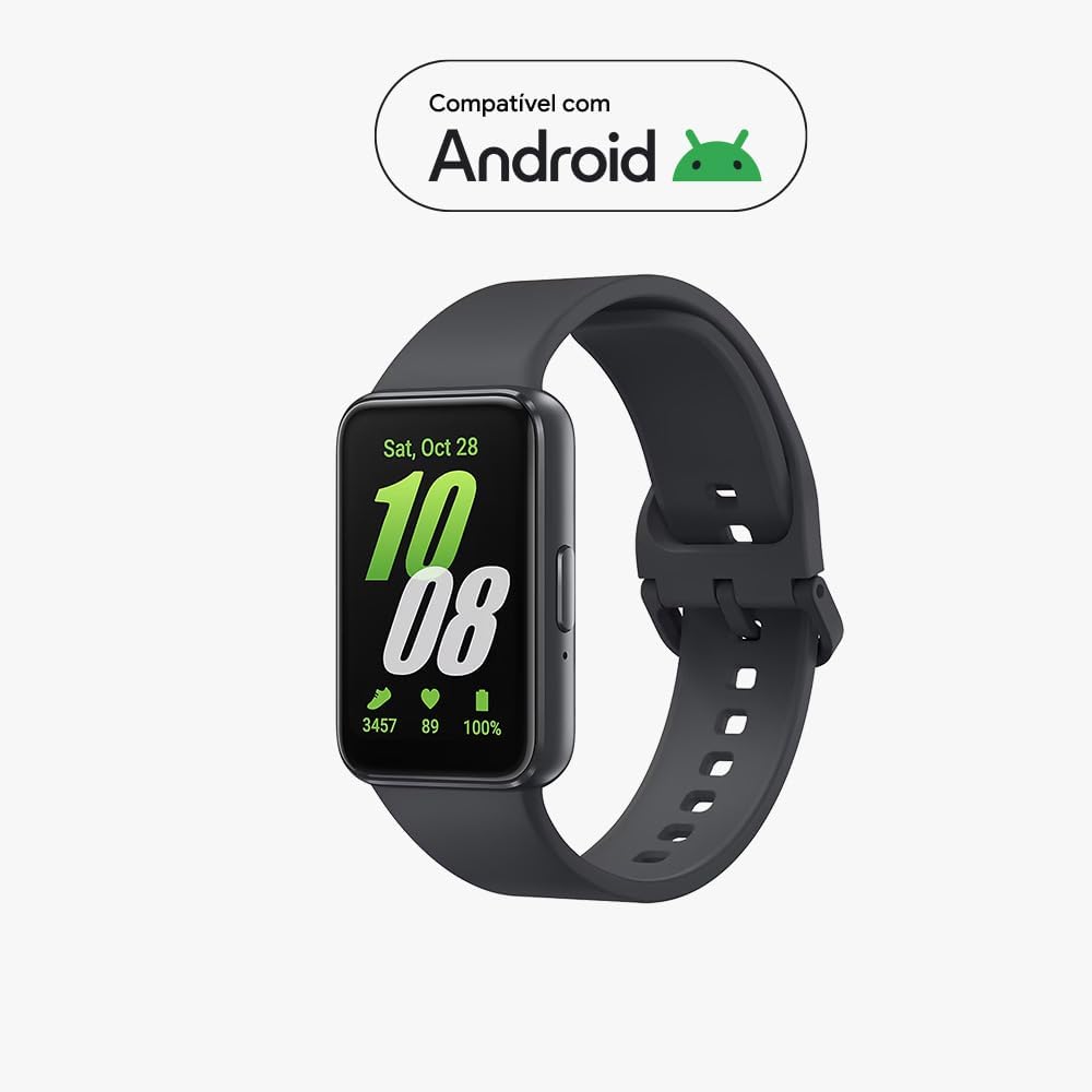 Smartwatch Samsung Galaxy Fit3 Display 1.6" Grafite Novo