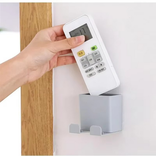 Suporte de Parede Multifuncional para Controle Remoto e Celular – Organização Sem Furo